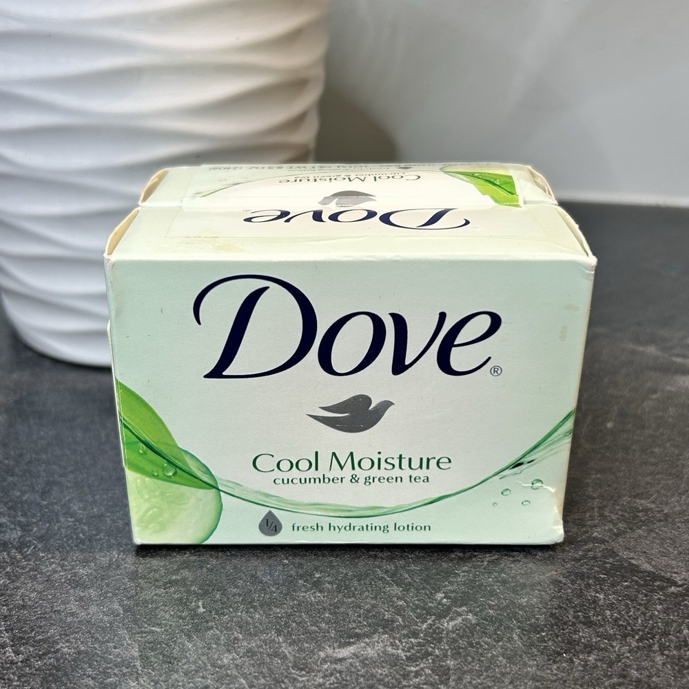 2- Dove Cool Moisture Cucumber & Green Tea Bar Soap 1/4 Fresh Hydrating Lotion‎